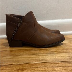 Sun + Stone Rich Brown Ankle Booties